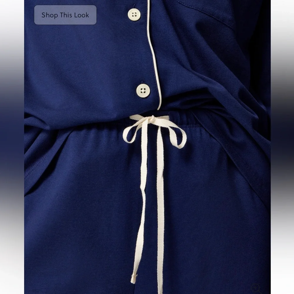 J. Crew Dreamy Cotton Blend Pajama Pant Set - Picture 2 of 3